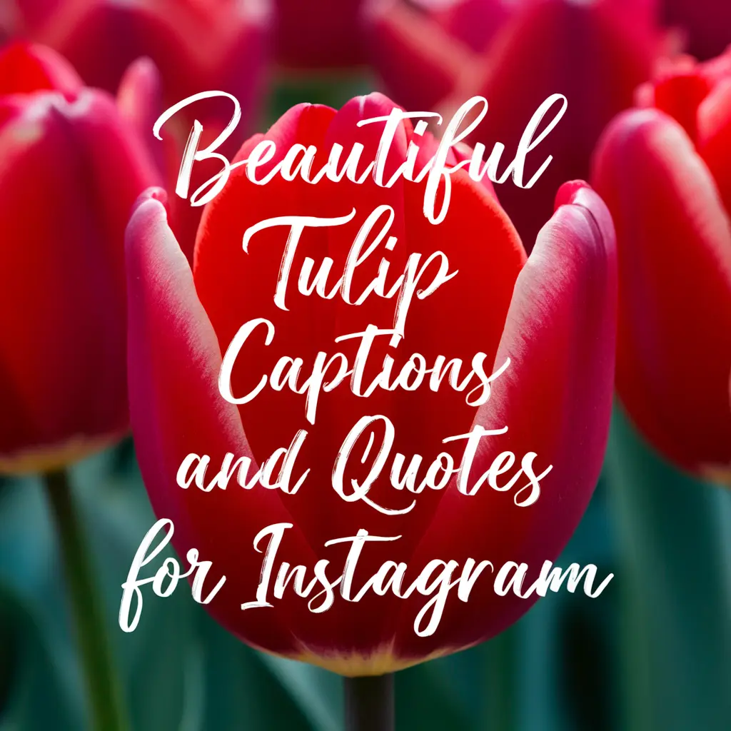 Beautiful Tulip Captions And Quotes For Instagram