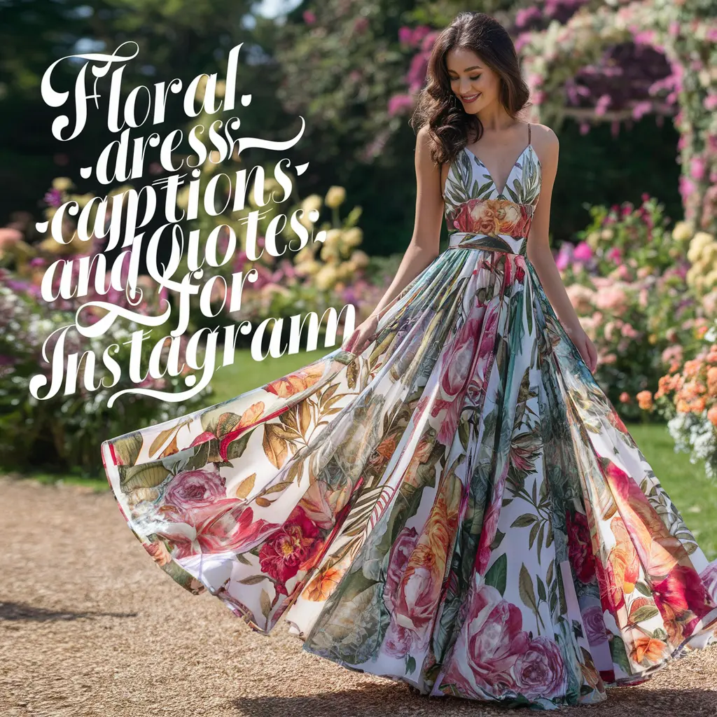 Floral Dress Captions And Quotes For Instagram
