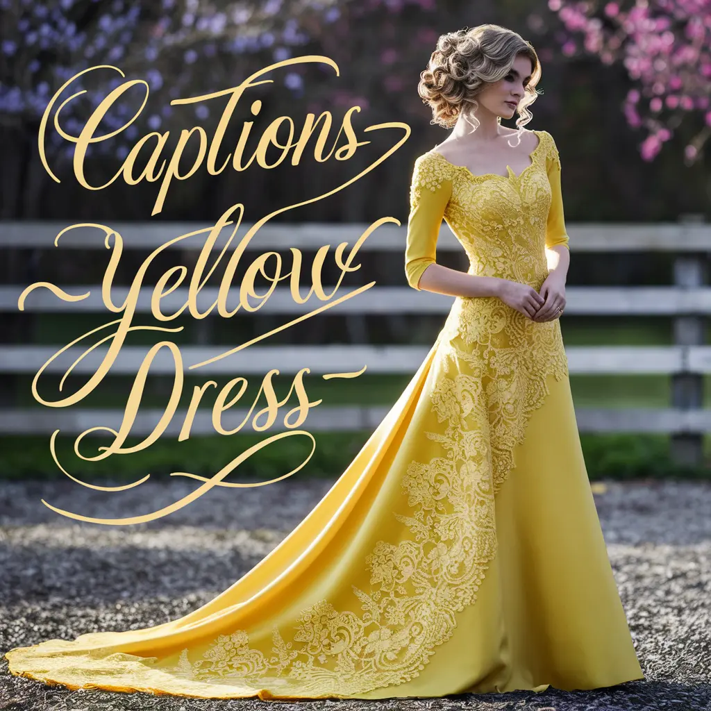 Captions for Yellow Dress