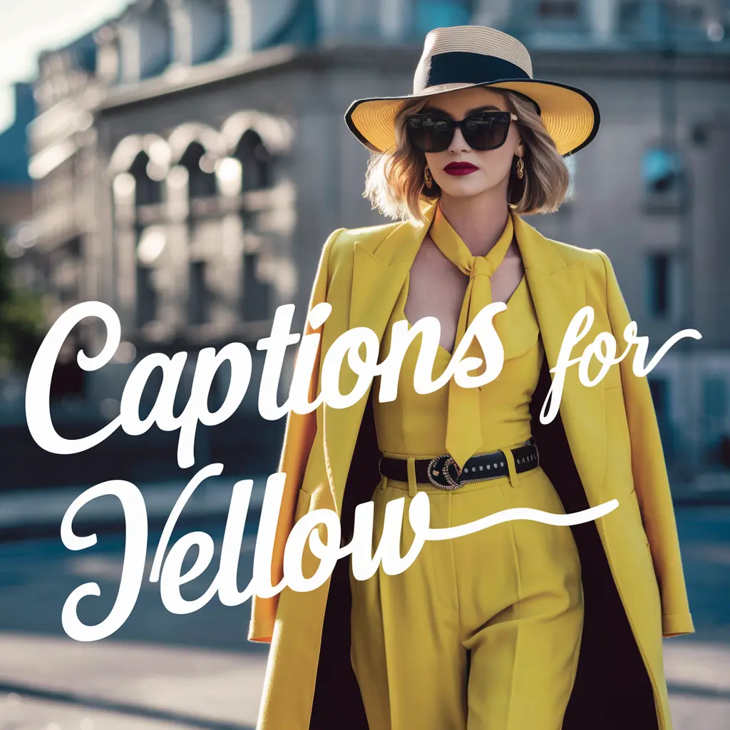 Captions for Yellow outfit