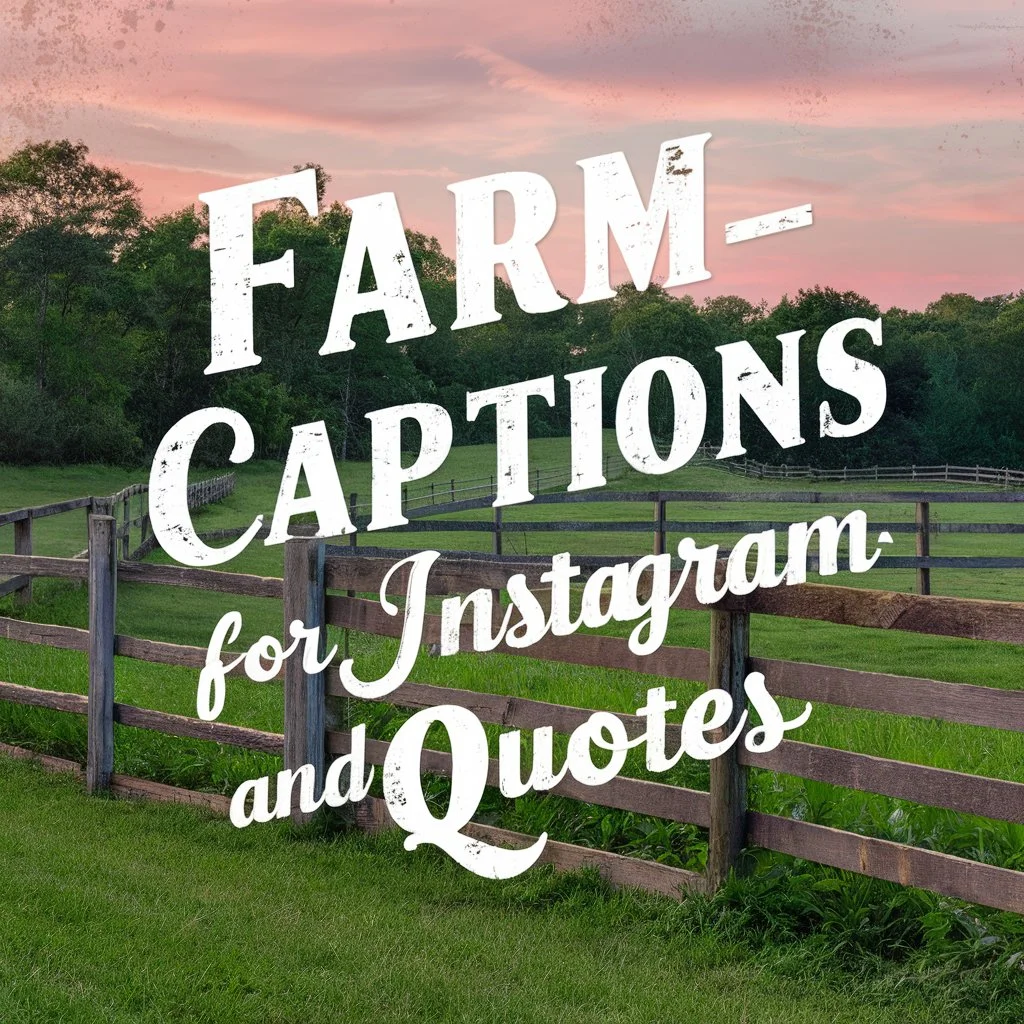 Farm Captions For Instagram And Quotes